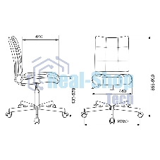 Кресло офисное Бюрократ CH-330M/LT-28 без подлокотников, серый, крестовина металл