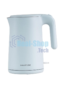 Чайник электрический Galaxy Line GL 0327, небесный, пластик, 1800 Вт, 1,5 л
