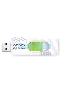 Флешка USB ADATA UV320 (AUV320-32G-RWHGN), 32Gb, USB 3.2, R/W 100/30, белый/зеленый