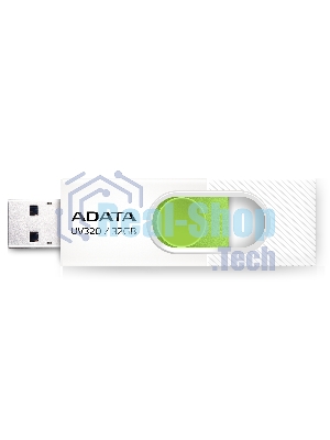 Флешка USB ADATA UV320 (AUV320-32G-RWHGN), 32Gb, USB 3.2, R/W 100/30, белый/зеленый