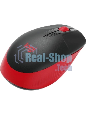 Мышь беспроводная Logitech M190 черный/красный, 1000 dpi, радиоканал, USB, кнопки - 3