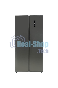 Холодильник Бирюса SBS 400 I нержавеющая сталь двухкамерный 232/168 л морозилка слева, No Frost, Side-by-side