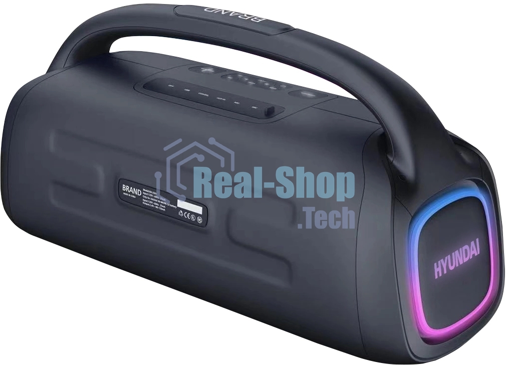 Колонка портативная Hyundai H-PS1027 черный 80W 2.0 BT 10м 3600mAh