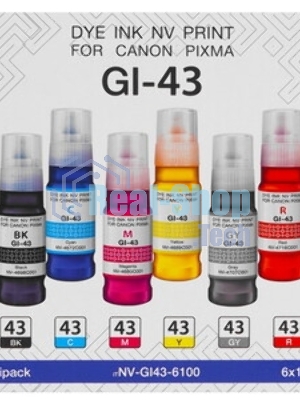 Чернила NVPrint GI-43 для принтеров Canon Pixma G540, G640, набор 6 цветов по 100 мл совместимые