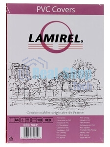 Расходные материалы Lamirel Обложки Transparent LA-7878101 (A4, PVC, красные, 150мкм, 100 шт.)