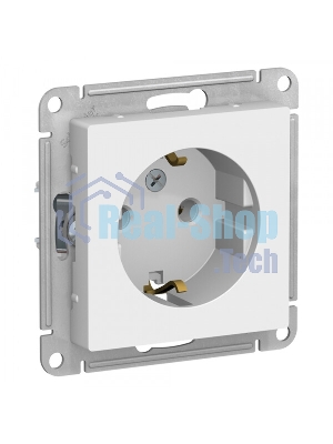 Механизм розетки 1-м СП AtlasDesign с заземл. 16А белый, SchE ATN000143
