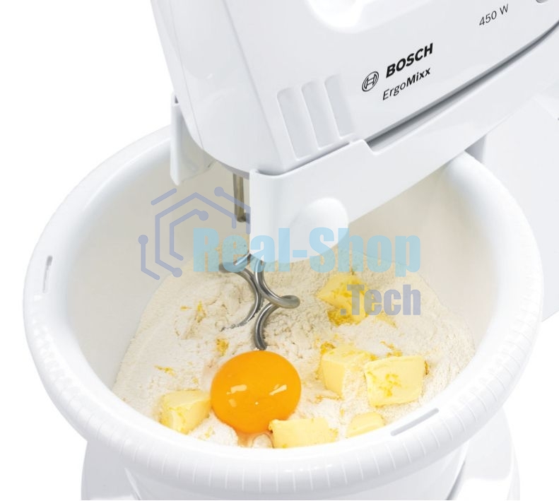 Миксер стационарный Bosch MFQ36460 450Вт белый/серый