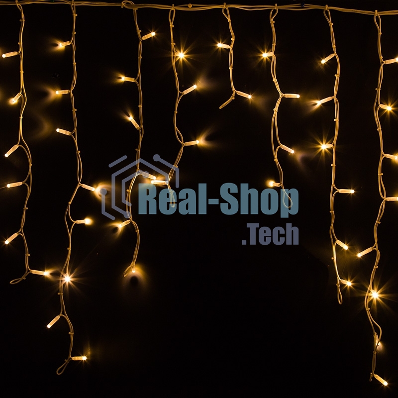 Гирлянда Neon-night Айсикл (бахрома) светодиодный, 5,6 х 0,9 м, белый провод 