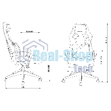 Кресло игровое Zombie DRIVER черный/белый, искусственная кожа, с подголов. крестовина пластик