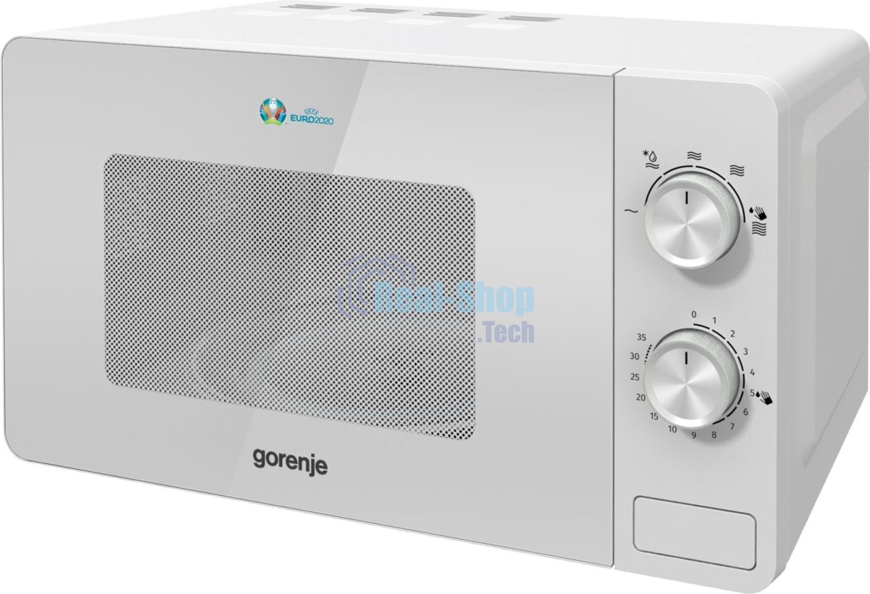 Микроволновая печь Gorenje MO20E1W2 белый, 20 л, 800 Вт, переключатели - поворотный механизм