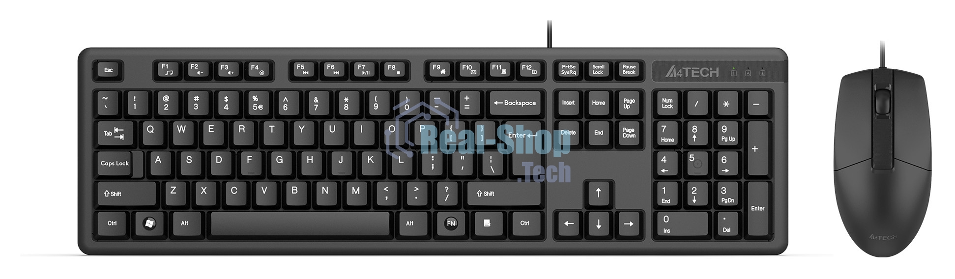 Комплект клавиатура + мышь A4Tech KK-3330S клав:черный мышь:черный USB