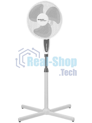 Вентилятор напольный Scarlett SC-SF111B24 45Вт скоростей:3 серый/белый