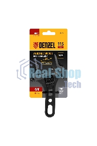 Ключ разводной Denzel 115 мм, CrV, кованый, укороченная рукоятка