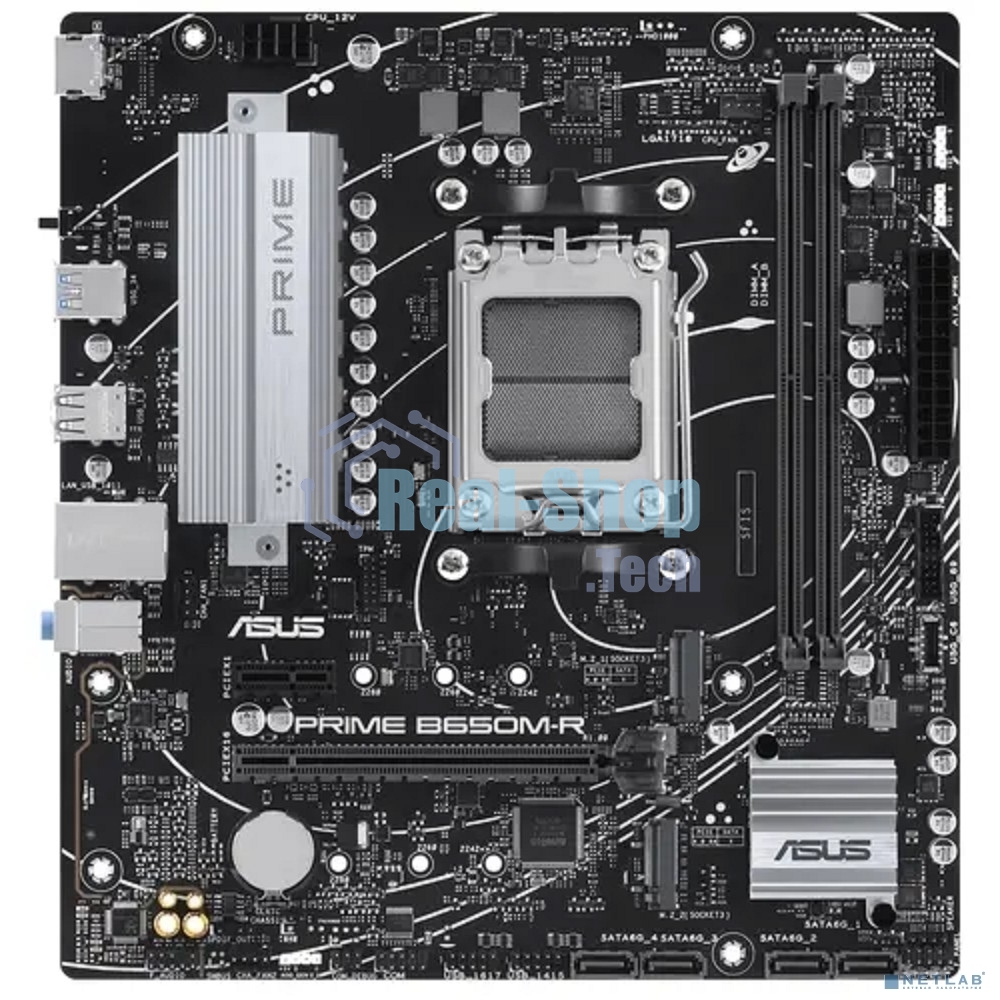 Материнская плата ASUS PRIME B650M-R, Socket AM5, AMD B650, 2xDDR5, 4xSATA, 2xM.2, 1xPCIe 4.0 x16, 1xPCIe x1, 1xHDMI, 1x 2.5Gb LAN, 2xUSB-A 3.2 Gen 1, 4xUSB-A 2.0, 3x3.5 мм, 7.1, mATX