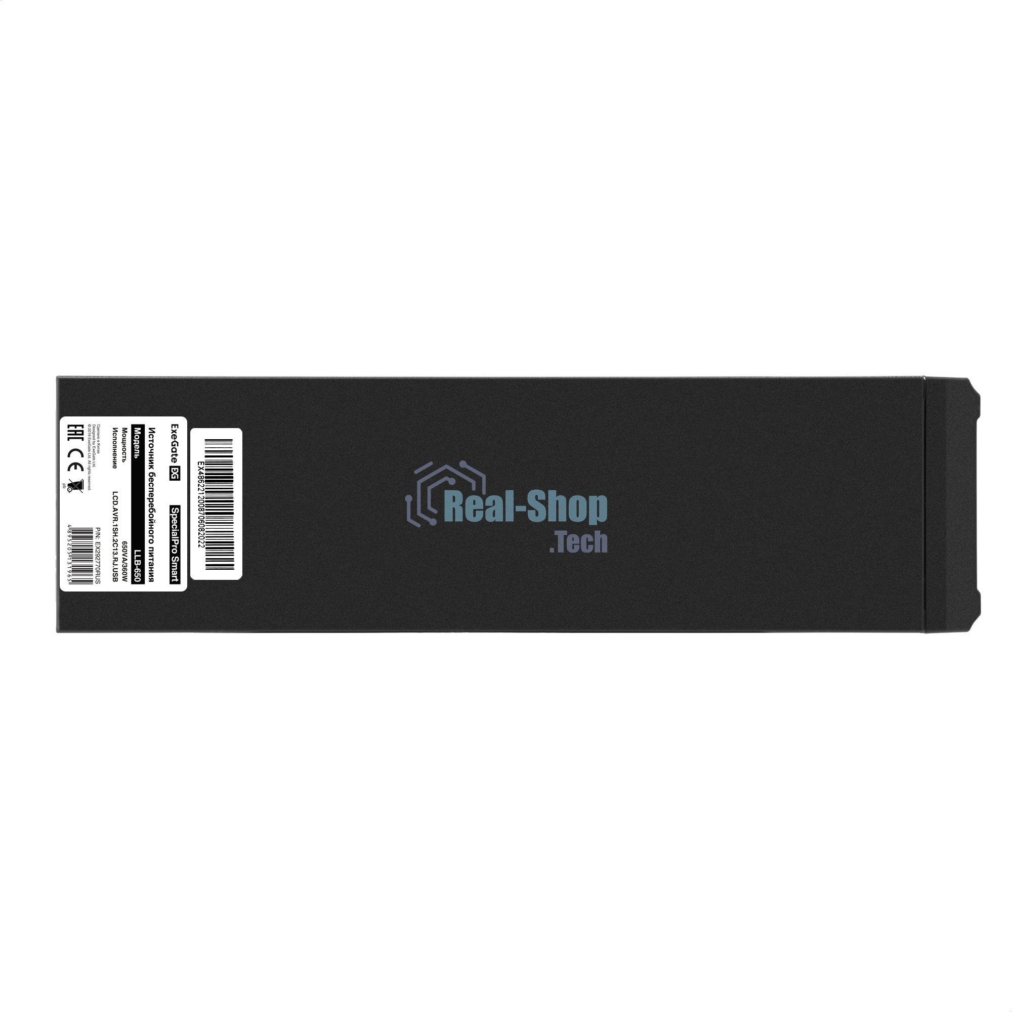Источник бесперебойного питания ExeGate SpecialPro Smart LLB-650.LCD.AVR.1SH.2C13.RJ.USB 650VA/360W, LCD, AVR,1*Schuko+2*C13, RJ45/11,USB, металлический корпус, черный