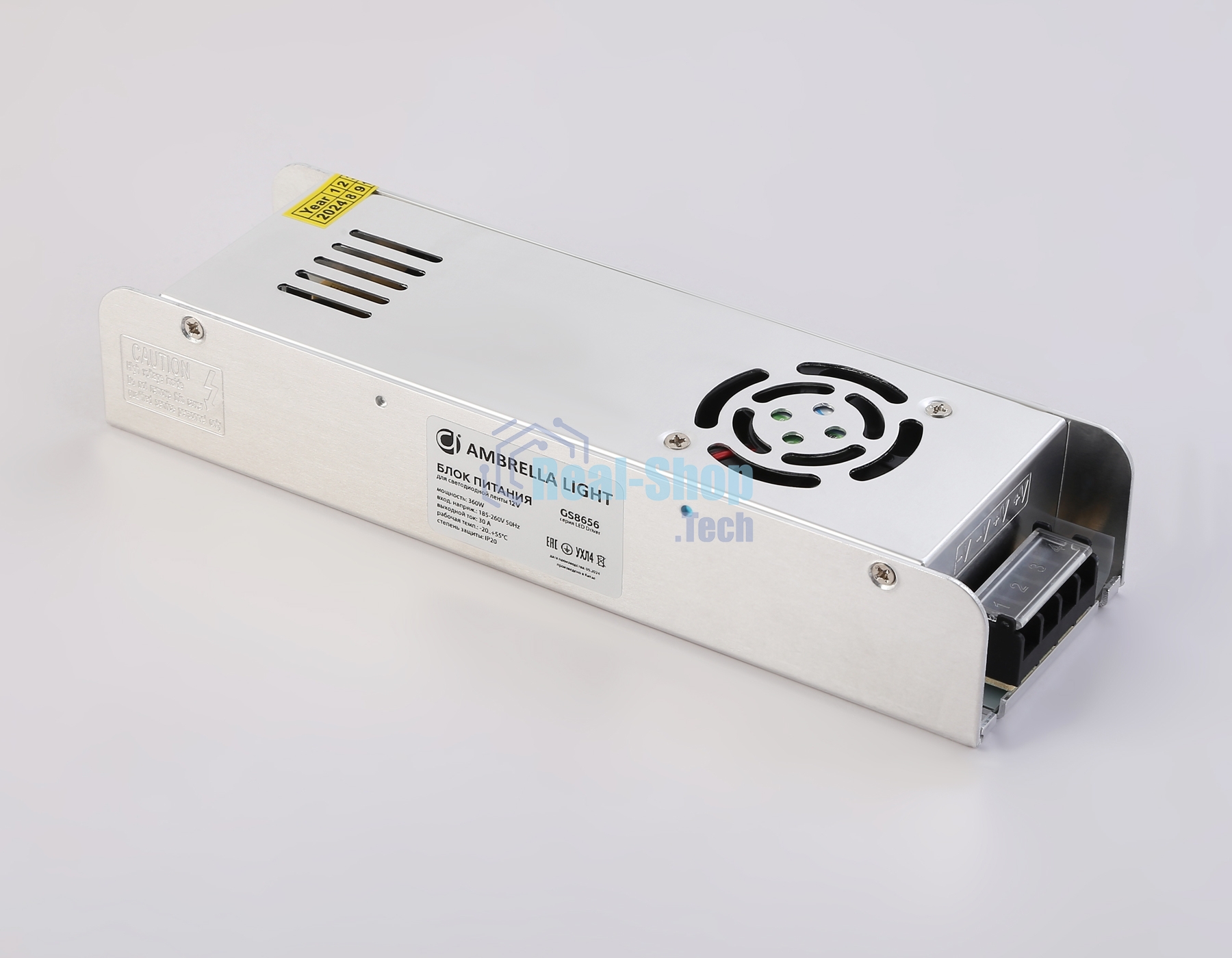 GS8656 блок питания 12V 360W 30A IP20 185-260V EMC 223*67*40