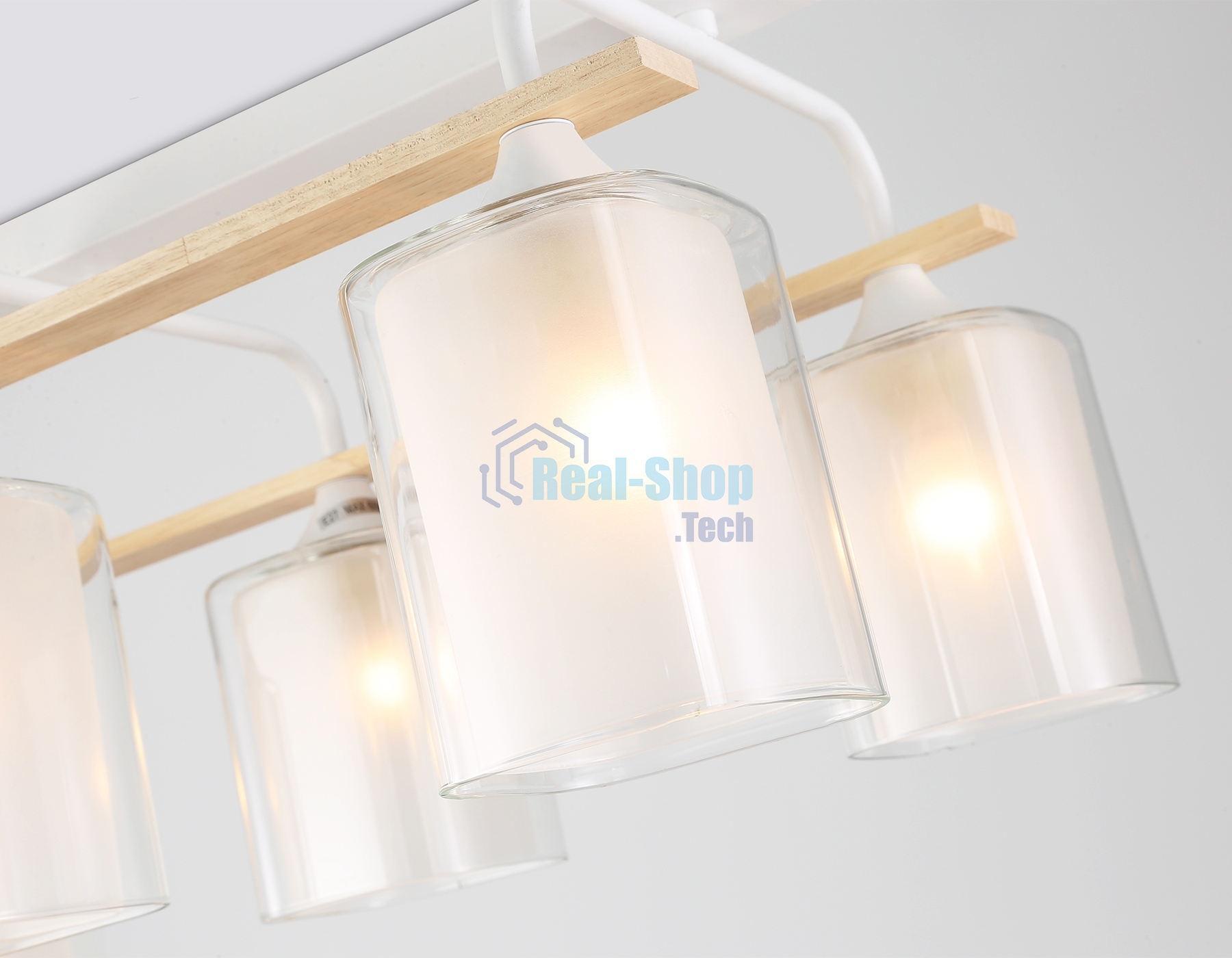 Светильник Ambrella light TR3033247/6 WH/WD белый/дерево E27/6 max 60W 580*340*245