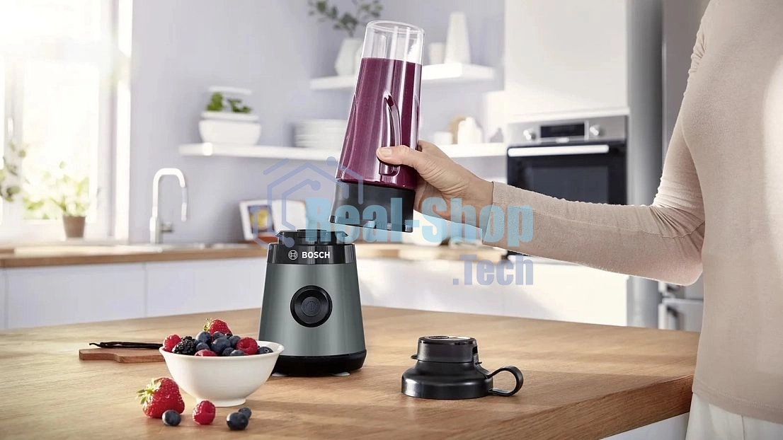 Блендер стационарный Bosch MMB2111S черный, 450 Вт, 1 скорость