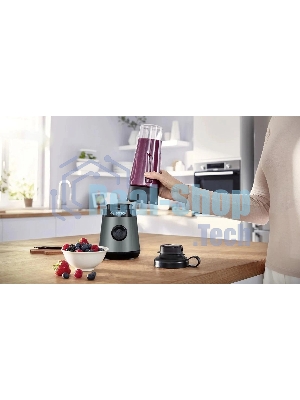 Блендер стационарный Bosch MMB2111S черный, 450 Вт, 1 скорость