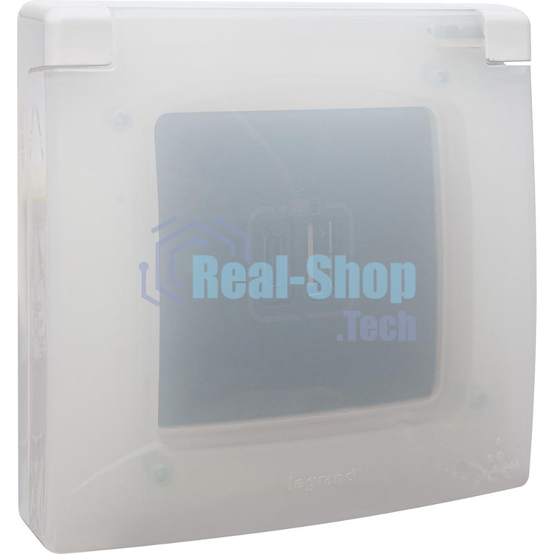Рамка 1-м Etika IP44 с защ. крышкой белый Legrand 672550
