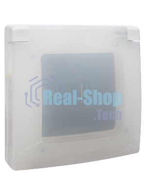 Рамка 1-м Etika IP44 с защ. крышкой белый Legrand 672550