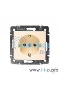 Розетка электрическая Valena с заземлением 2К+З/сл.кость (слоновая кость) Legrand 774320