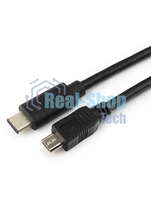 Кабель Cablexpert CCP-USB2-mBMCM-1M USB2.0 microBM/USB3.1TypeC, 1м, 