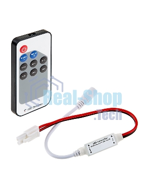 Мини диммер радио LED (RF) с пультом Д/У 72 W/144 W, 9 кнопок
