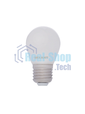 Лампа светодиодная филаментная Rexant Шарик GL45 9.5 Вт 915 Лм 2700K E27 матовая колба