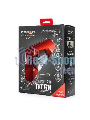 Мышь проводная Crown Gaming CMXG-711 черный, 4000 dpi, USB, кнопки - 8