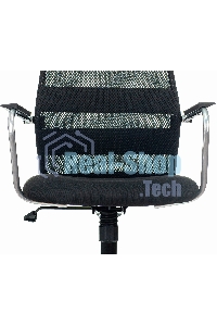 Кресло компьютерное Бюрократ KB-5M TW-01 3C11 черный, сетка/ткань, с подголов. крестовина металл хром