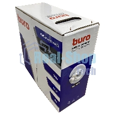 Кабель сетевой Buro BU-CCA-050-100m UTP 4 пары cat5E solid 0.51мм CCA 100м серый
