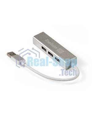 USB-концентратор ExeGate DUB-4 (кабель-адаптер USB3.0 --> 4xUSB3.0, Plug&Play, серебристый)
