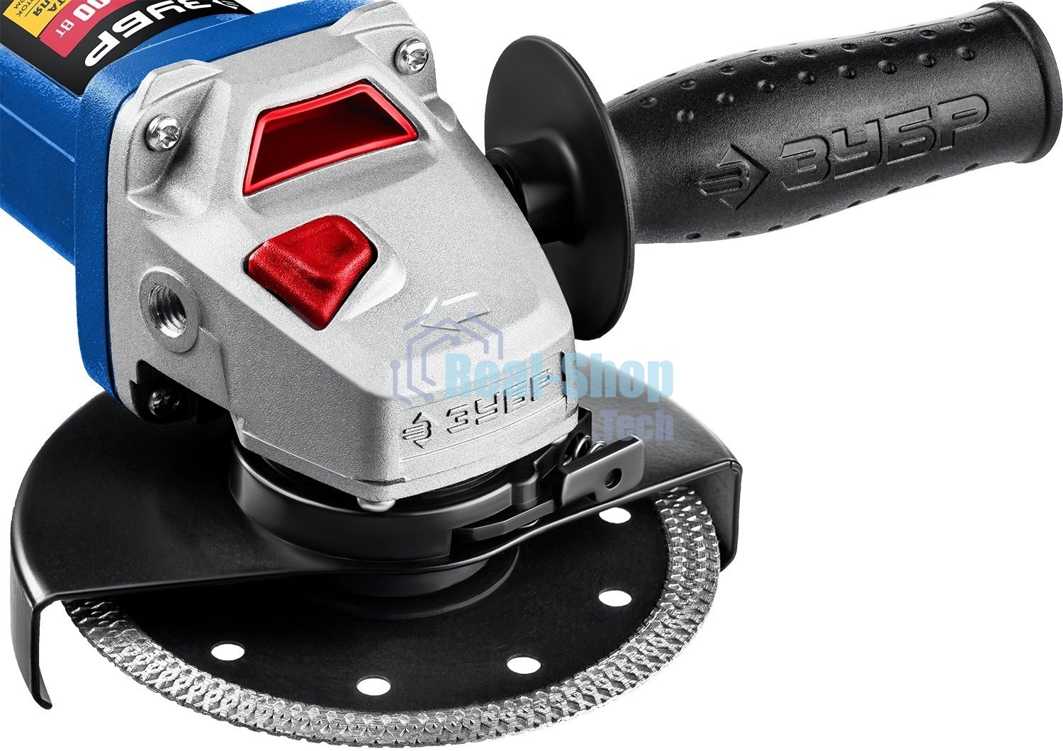 Угловая шлифовальная машина Зубр 125 мм, 1500 Вт, регулировка оборотов, серия Профессионал.