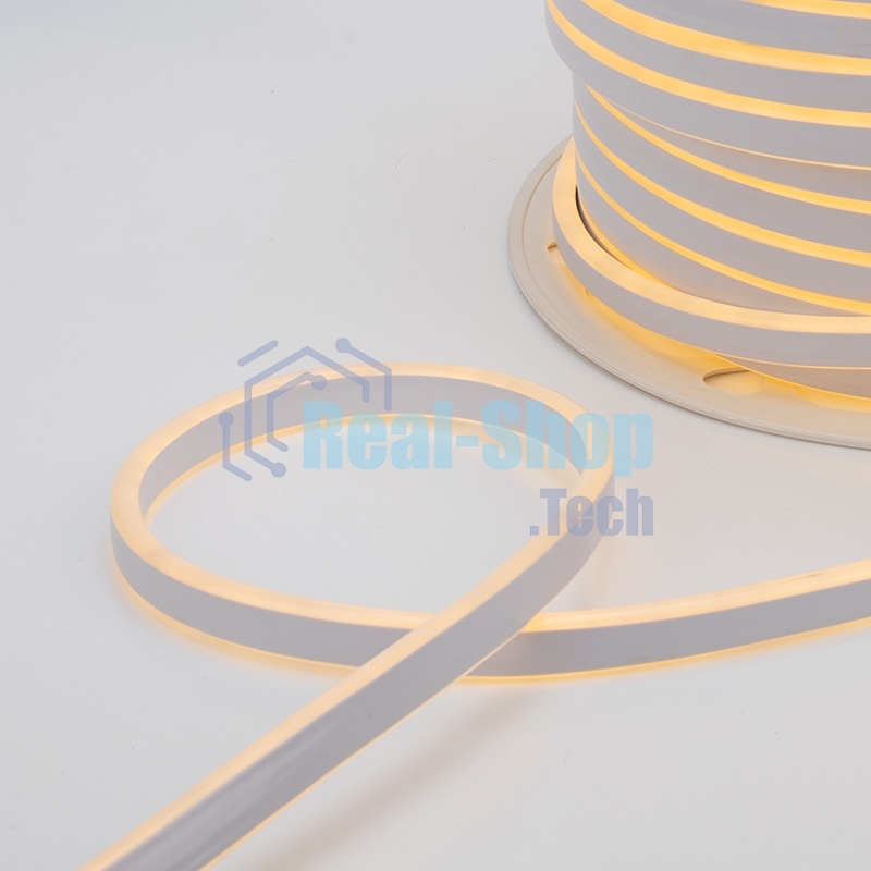 Гибкий неон Neon-night SMD 8х16мм, двухсторонний, 24В, теплый белый, 120 LED/м, 50м