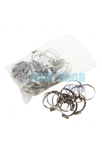 Хомуты Сибртех нержав. сталь, стандартное болтовое крепление 40-60 мм, ширина 9 мм, 50 шт. 47583