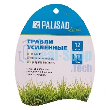 Грабли пластиковые, 400 мм, 12 прямых зубьев, усиленные, LUXE Palisad