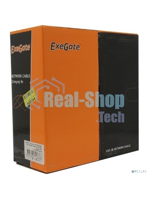 Кабель ExeGate FTP 4 пары кат.5e CCA, 24AWG, экран, бухта 100м, серый, PVC