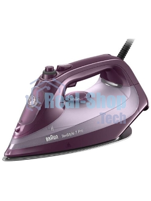 Утюг Braun SI7181VI сиреневый/фиолетовый, 3100 Вт, 50 г/мин, 230 г/мин, 300 мл