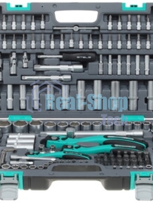 Набор инструментов Stels 141141/4'' 3/8'' 1/2'' cr-v s2 усиленный кейс 151 предм.
