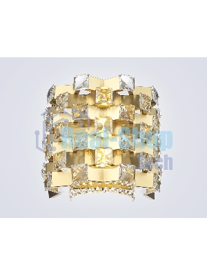Настенный светильник Ambrella light LH41014/2 BS/CL латунь/прозрачный E14*2 max 40W 300*190*270