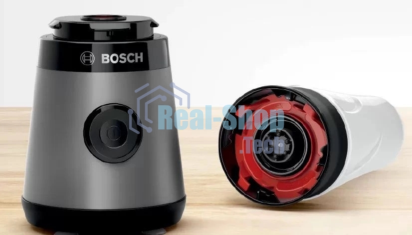 Блендер стационарный Bosch MMB2111S черный, 450 Вт, 1 скорость