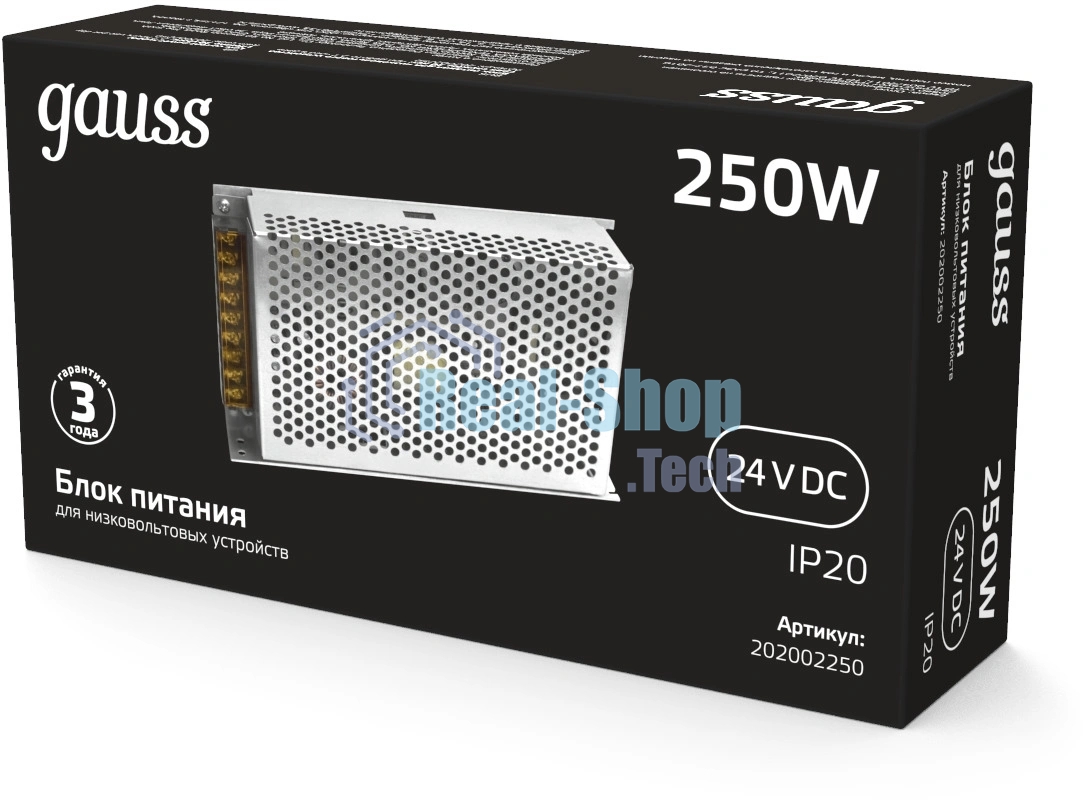 Блок питания 250W 24V IP20 1/36
