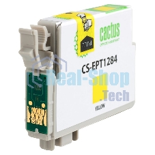 Картридж струйный Cactus CS-EPT1284 (T1284) желтый (7 мл) для Epson Stylus S22/S125/SX420/SX425/Office BX305