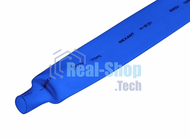 Термоусаживаемая трубка Rexant 20,0/10,0 мм, синяя, упаковка 10 шт. по 1 м