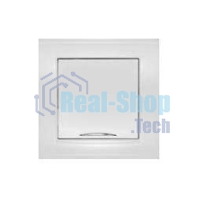 Выключатель 1-кл. СП Бриллиант 10А IP20 с подсветкой белый Universal 7947397