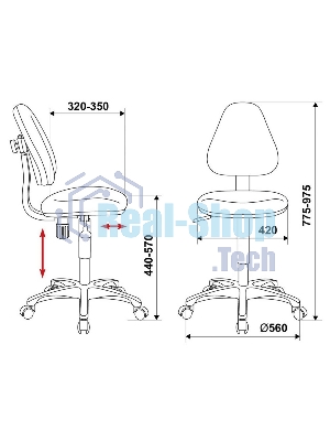 Кресло Бюрократ KD-4/PENCIL-GN зеленый, ткань, 120 кг
