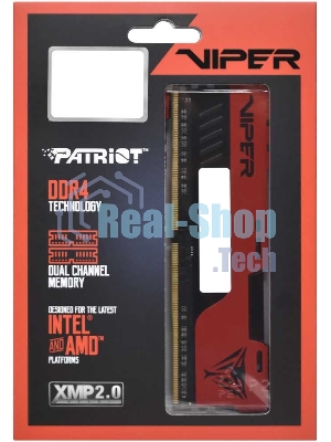 Оперативная память Patriot Viper Elite II, DDR4, 32GB (2x16 GB), 3600 MHz, CL20, DIMM, радиатор, красный, черный