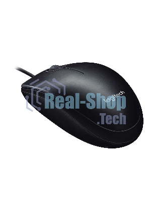 Мышь проводная Logitech M100/100R DARK/GREY (темно-серая/черная), 1000 dpi, USB, кнопки - 3