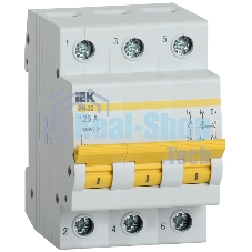 Выключатель нагрузки (мини-рубильник) ВН-32 3Р 125А IEK MNV10-3-125